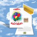 Cloud Nine Birthday Music Download Greeting Card w/ Happy Birthday Balloon Bouquet